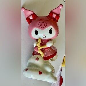 Blue Sky Accents/ Hello Kitty Kuromi Cupid Figurine/Pink & White Ceramic